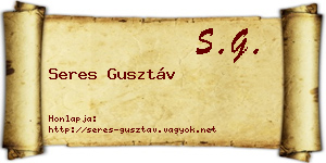 Seres Gusztáv névjegykártya