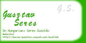gusztav seres business card